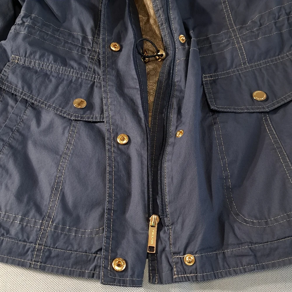 Michael‎ Kors Women's Jacket Blue Gold Tone Accents Size Medium
